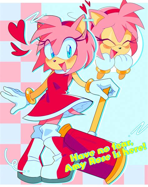 Have no fear, Amy rose is here. (by @Wizaria) :。